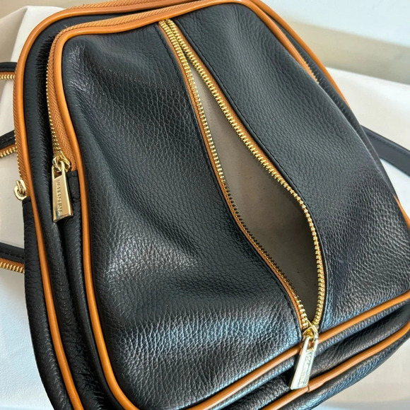 VALENTINA Convertible Purse Metal Handle Leather Multiple Pockets Backpack - Picture 14 of 15